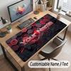 Abstract Geometric Theme Customized Mouse Pad Personalized Print Name Text Desk Mat For Home Office Table Decor