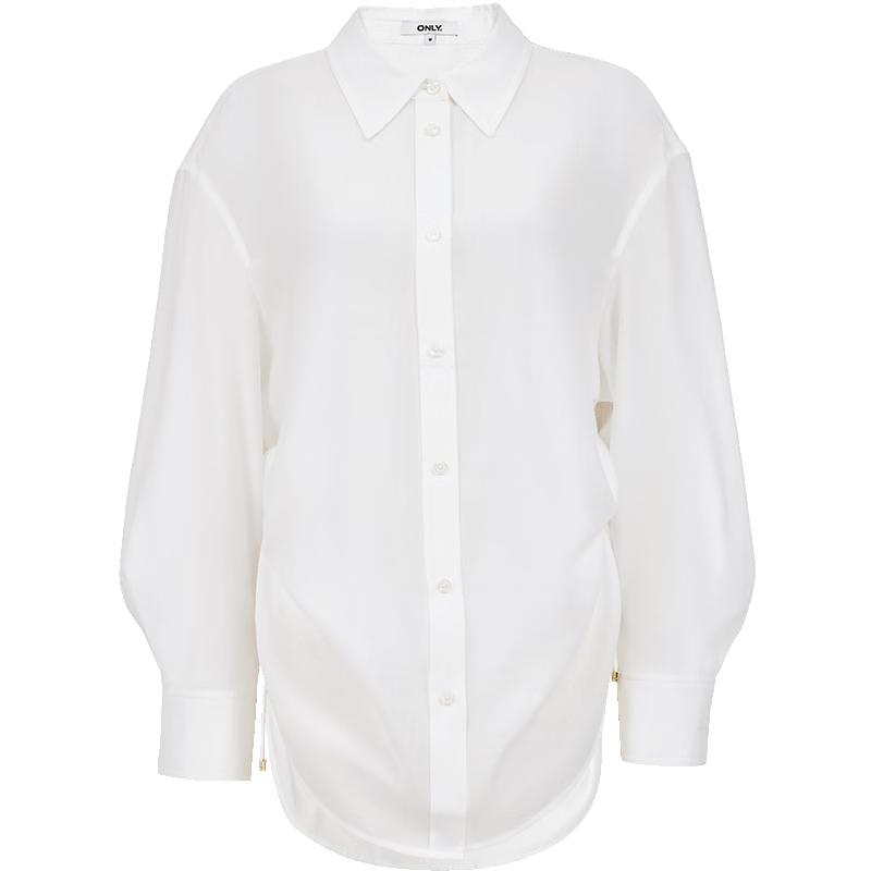 ONLY Women s Sheer Long-Sleeve Collared Shirt S