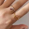 1 Set Women Ring with Greeting Card Irregular Personality Mother's Day Gift Hollow Love