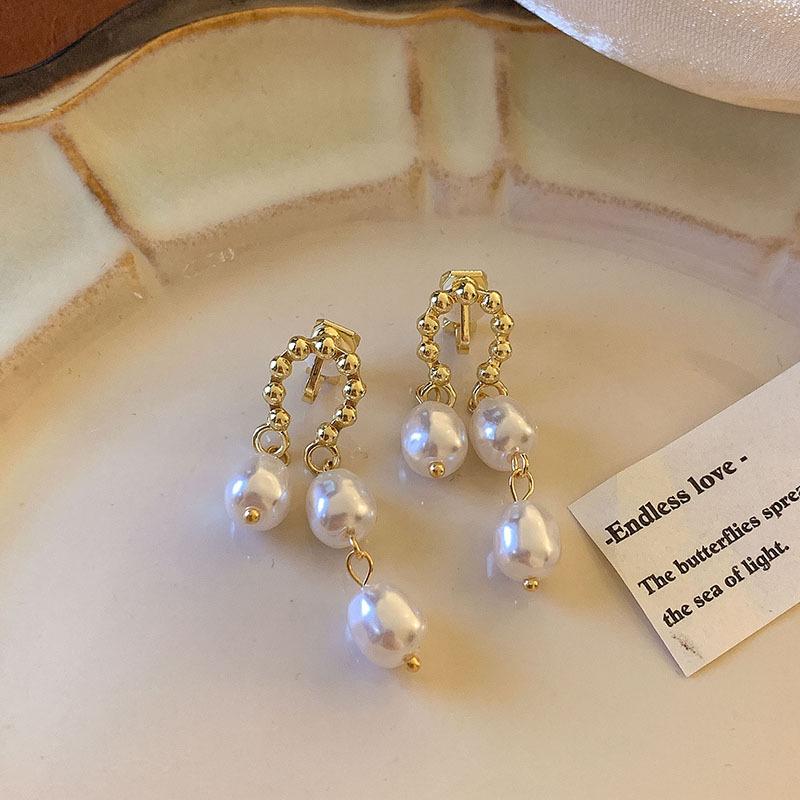 Boucles d'oreilles de luxe rétro français café ambré - Puces élégantes pour femmes avec design de niche
