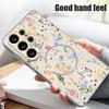Pink Lily Daisies Floral Case For Samsung Galaxy S26 Ultra S25 Edge S24 Plus S23 FE S22 A17 A54 A55 A56 A57 5G Magnetic For Magsafe Matte Cover