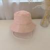 1-12Year Kids Fisherman Hat Pink Print Girl Baby Bucket Hats Cotton Breathable UV Protection Basin Cap Children Sunshade Visors