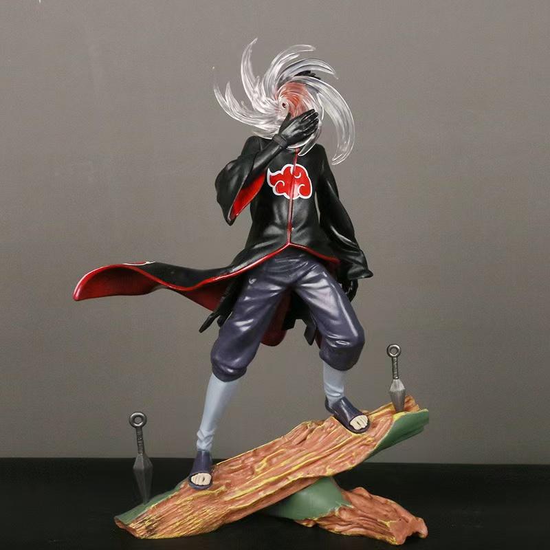 25cm Naruto Anime Figure Obito Uchiha Tobi Head Changeable Action Figurine Pvc Statue Model Desktop Decoration Toy Gift