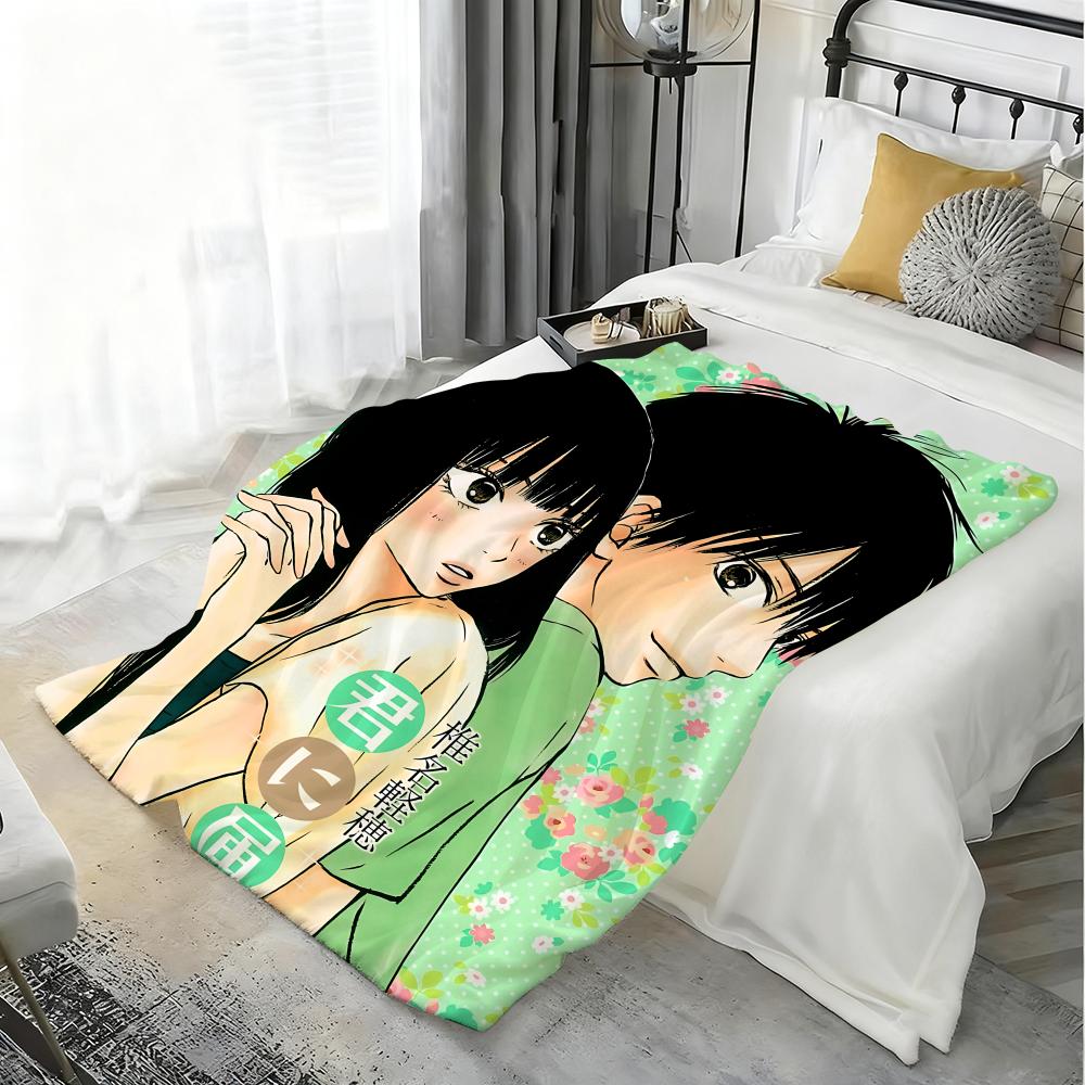 Anime K-Kimi ni Todoke Throw Lightweight 240g Flannel Blanket Soft Skin-friendly for Summer Cooling