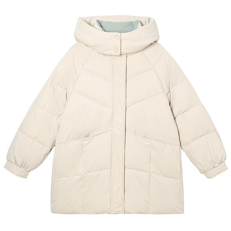 2025 New Hooded Down Cotton-padded Clothing Women's Autumn and Winter Thickened Warm Bread Clothing Medium and Long Cotton-padded Jacket Winter Jacket