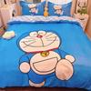 Blue robotic cat bedroom set,Children'sGift Teenagers adulte Microfibre double bed 2/3 pieceDuvet Coverwith Zip Room Decor