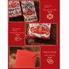 6 Stück Chinesisches Neujahrs-Rotumschlag Beste Wünsche Frühlingsfest Schlangenmuster Geldumschlag HongBao Segen Glücksgeldtaschen