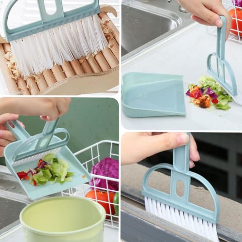 SensaBliss Mini Broom, Keyboard Broom, 2-Piece Set, Hand Broom and Dustpan Set, Tabletop Broom with Dustpan, Suitable for Indoor/Outdoor Use, Home, Of