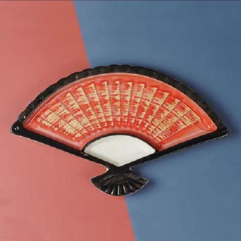 Japanische Keramik-Knödelplatte mit Essigschälchen, Sushi-Soße, kreative unterteilte Schale für gedämpfte Garnelen-Snacks