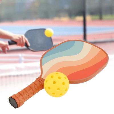 Wood Pickle Ball Racket Ergonomic Squash Racquet New Pickleball Paddles  Family Friends Children