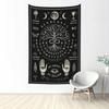 Mystical Tarot Tapestry Wall Hanging Flannel Tree Of Life Astrology Decor With Moon Phases, Witchy Spiritual Divination Wall Art