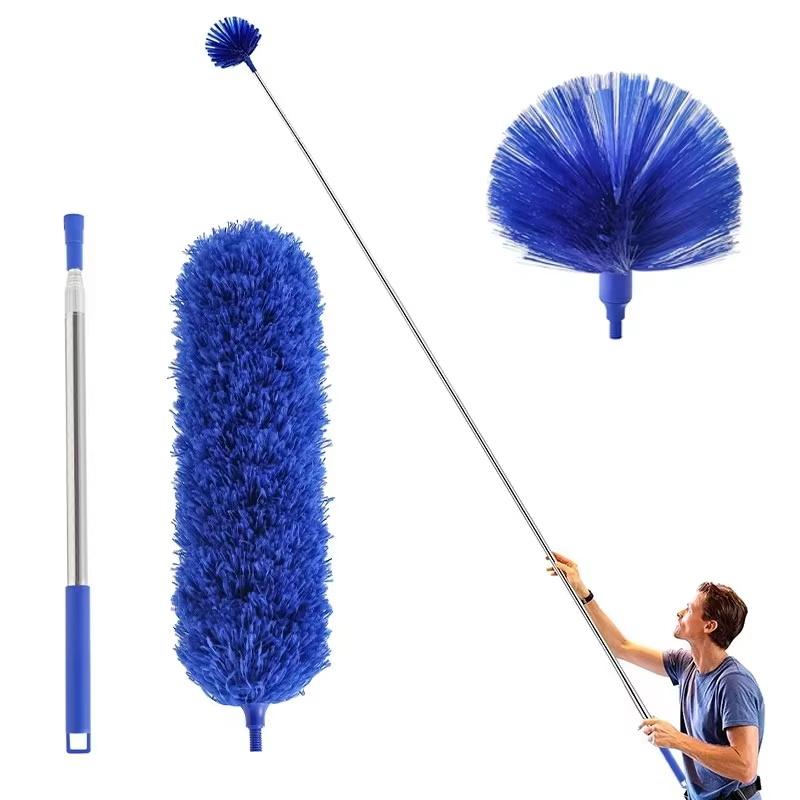 Extendable 250 CM Telescopic Microfibre Duster Washable Multifunctional Brush Gap Mop for Spider Web Removal And Dust Cleaning