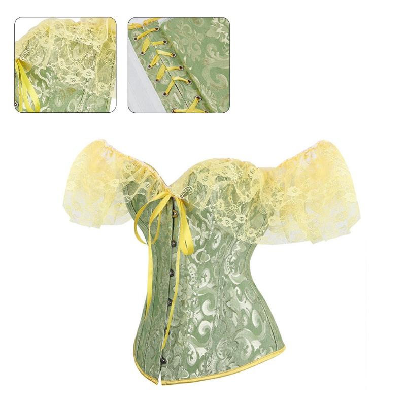 Women's Gothc Sexy Lingerie with Adjustable Belt Elegant Top Bustier Lace Corset Fashion Lace Bustier