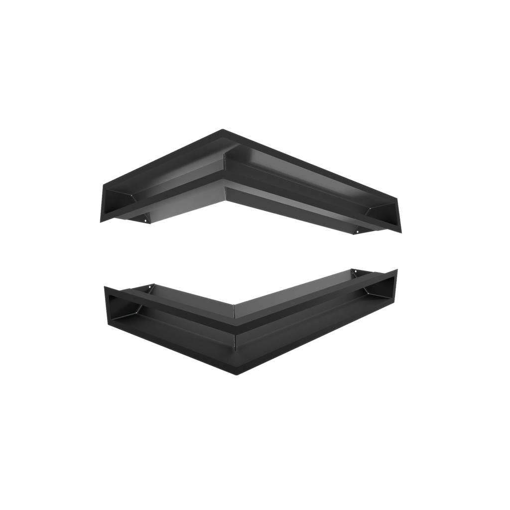 Fireplace grille KRATKI LUFT Black 9x60x40 Left Ventilation Set 2 pcs