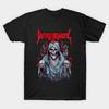 Men Black Print T-shirt The Death Angel No-Cut Transfer Paper Print Cotton Tshirt
