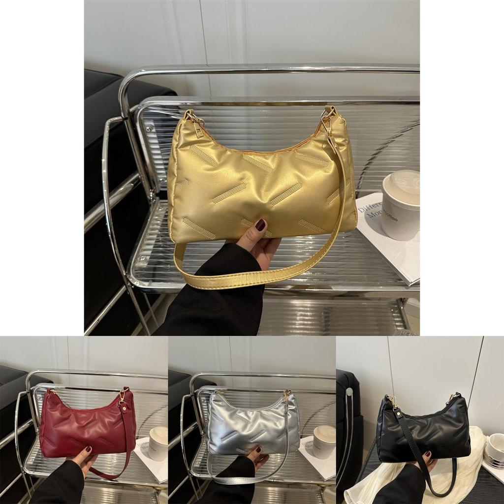 Einfarbige Single-Shoulder-Tasche aus PU für Damen mit Handytasche im Urban Style