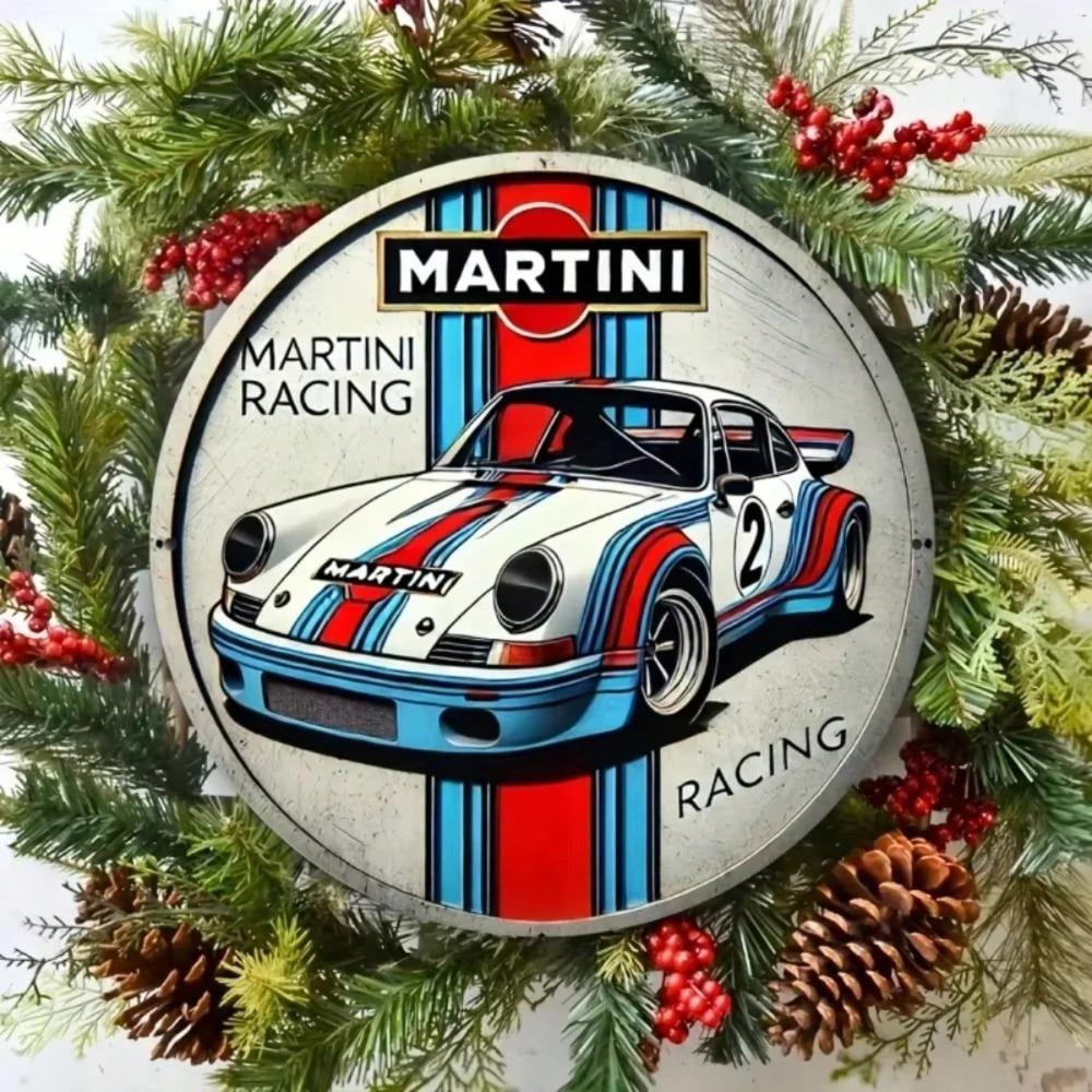 Vintage Martini Metal Tin Sign Durable Aluminum Art for Garden Porch Balcony Wall Decor