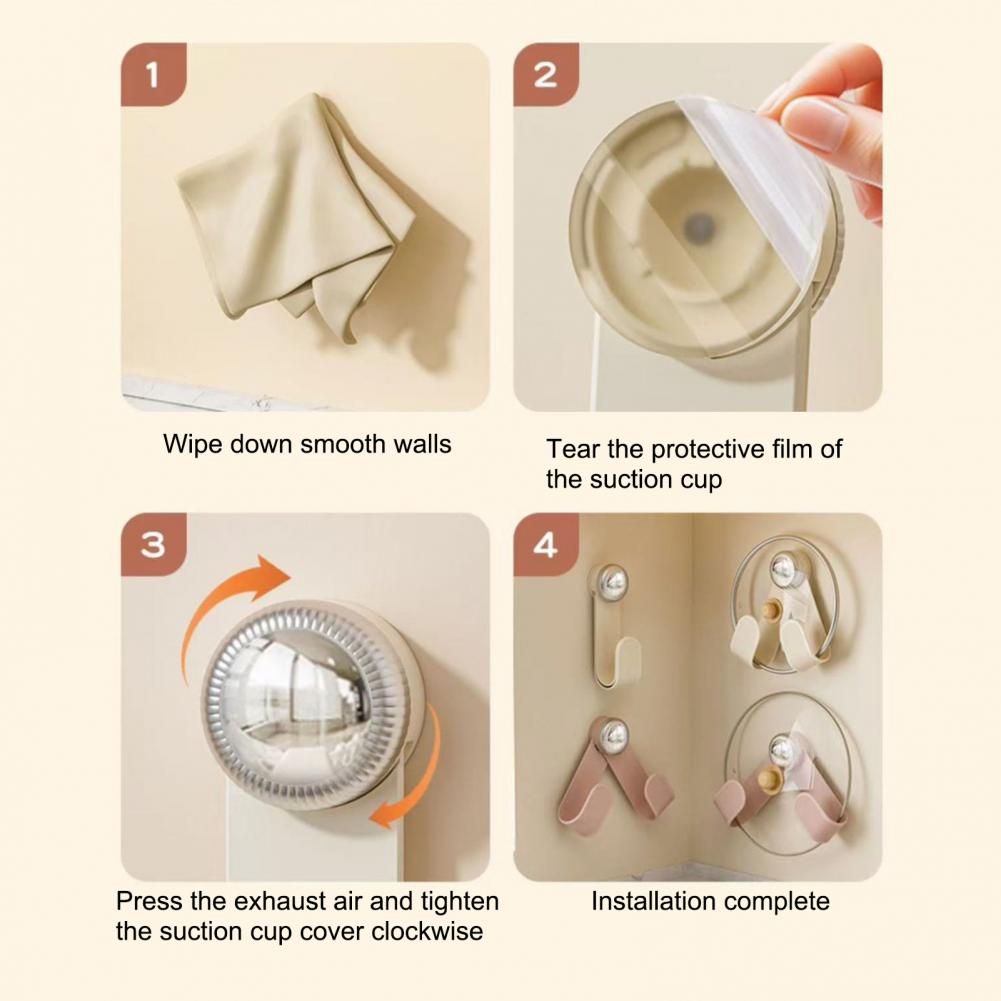 Rotating Pot Lid Holder High-quality Pot Lid Rack Adjustable Suction Cup Pot Lid Holder for Wall Hanging Storage Easy