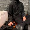 Spring and Autumn Mature Style Black Long-sleeved Shirt Men's Temperament Casual Inner Top