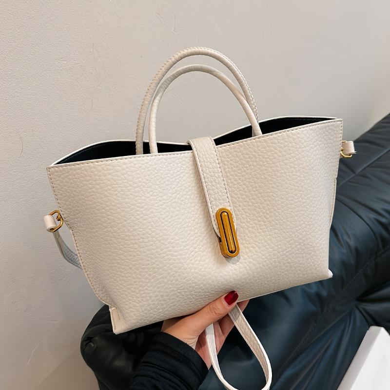 Sac Tote Polyvalent Vintage pour le Trajet, Sac à Main Grande Capacité pour Femmes, Sac Bandoulière Décontracté Tendance Style Coréen