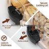 Eco-friendly Bamboo Tray with Acrylic Lid - Portable Wooden Plate for Camping, Picnics, and Restaurants