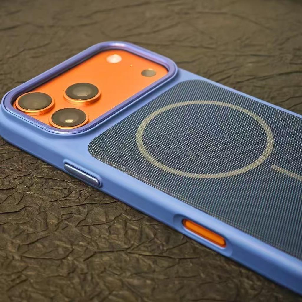Husă de telefon magnetică TechWoven originală la modă, potrivită pentru IPhone 17 Promax 16 15 Pro Max, cu fereastră IC, buton cip, capac spate