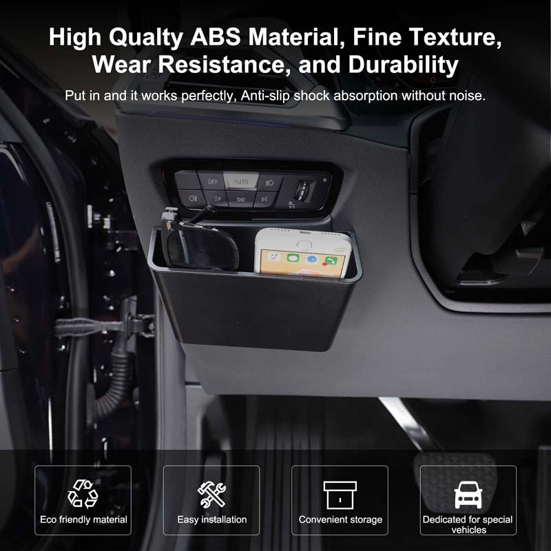 For BMW 3 Series G20 2020-2026 ABS Car Dashboard Side Left Hanging Storage Box Trim Phone Holder Organizer Box Car Accessories