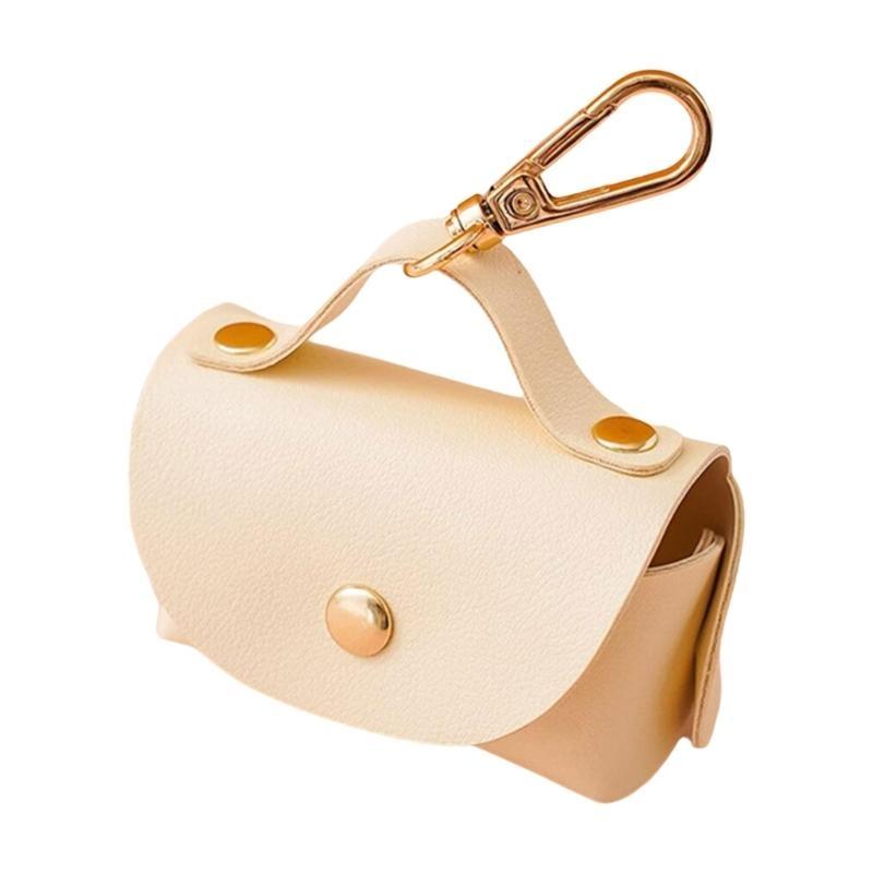 

Pet Waste Bag Holder Poop Bag PU Dispenser Pet Walking Traveling Supply світло-жовтого кольору