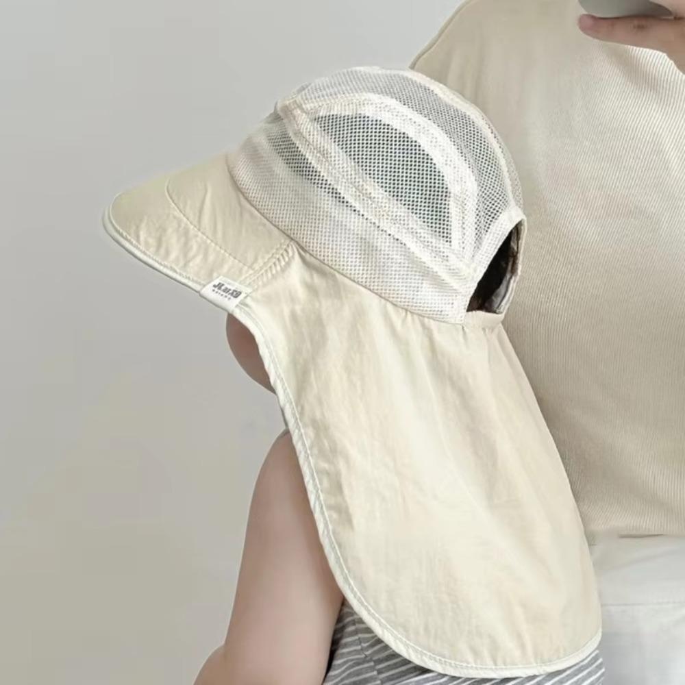 Soft Brim Fisherman Hat Neck Flap Panama Hat Cute Bucket Hat  Kids Unisex