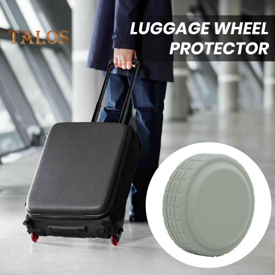 8Pcs Silicone Luggage Wheel Silent Covers Soft Flexible Wear Resistant Noise Reducing Suitcase Wheel Protector