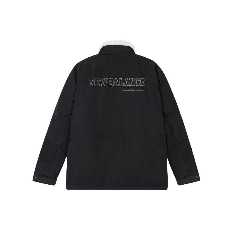 New Balance Logo Warm Jacket Asia Sizing 'Black White' Unisex 5QC44293-BK