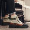 Podzimní Horký Prodej Khaki Pánské Boty Vysoké Platformové Pracovní Boty Pro Muže Pohodlné Ležérní Kotníkové Boty Pánské botas masculino