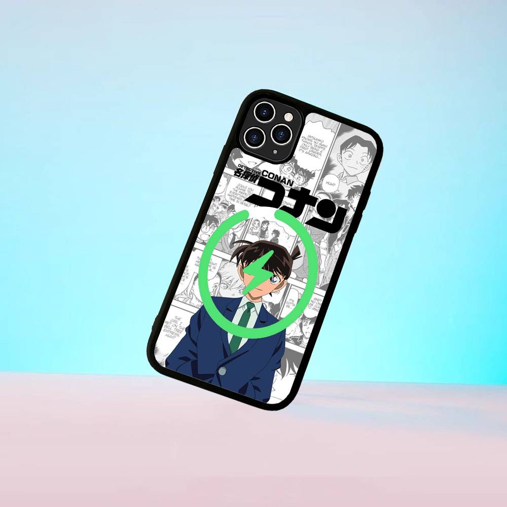 Japan D-Detective Conan Magnetic Case For IPhone 17 16 14 13 12 11 15 Pro Max Plus Wireless Charge Phone Cover