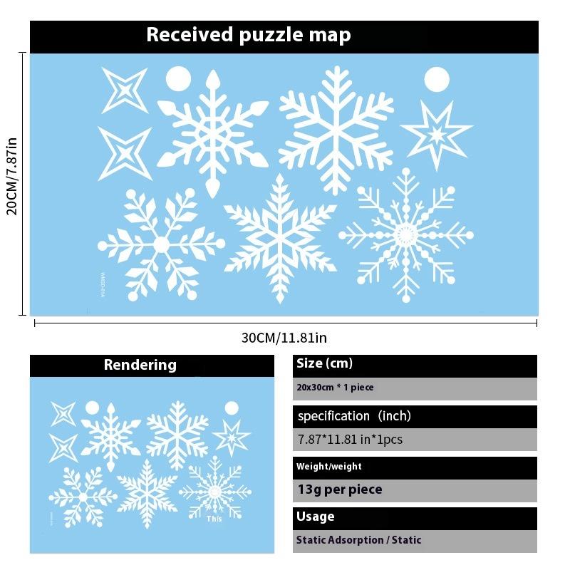 Santa Claus Christmas Ornaments Static Stickers Window Grilles Scene Arrangement Glass Doors Stickers Windows