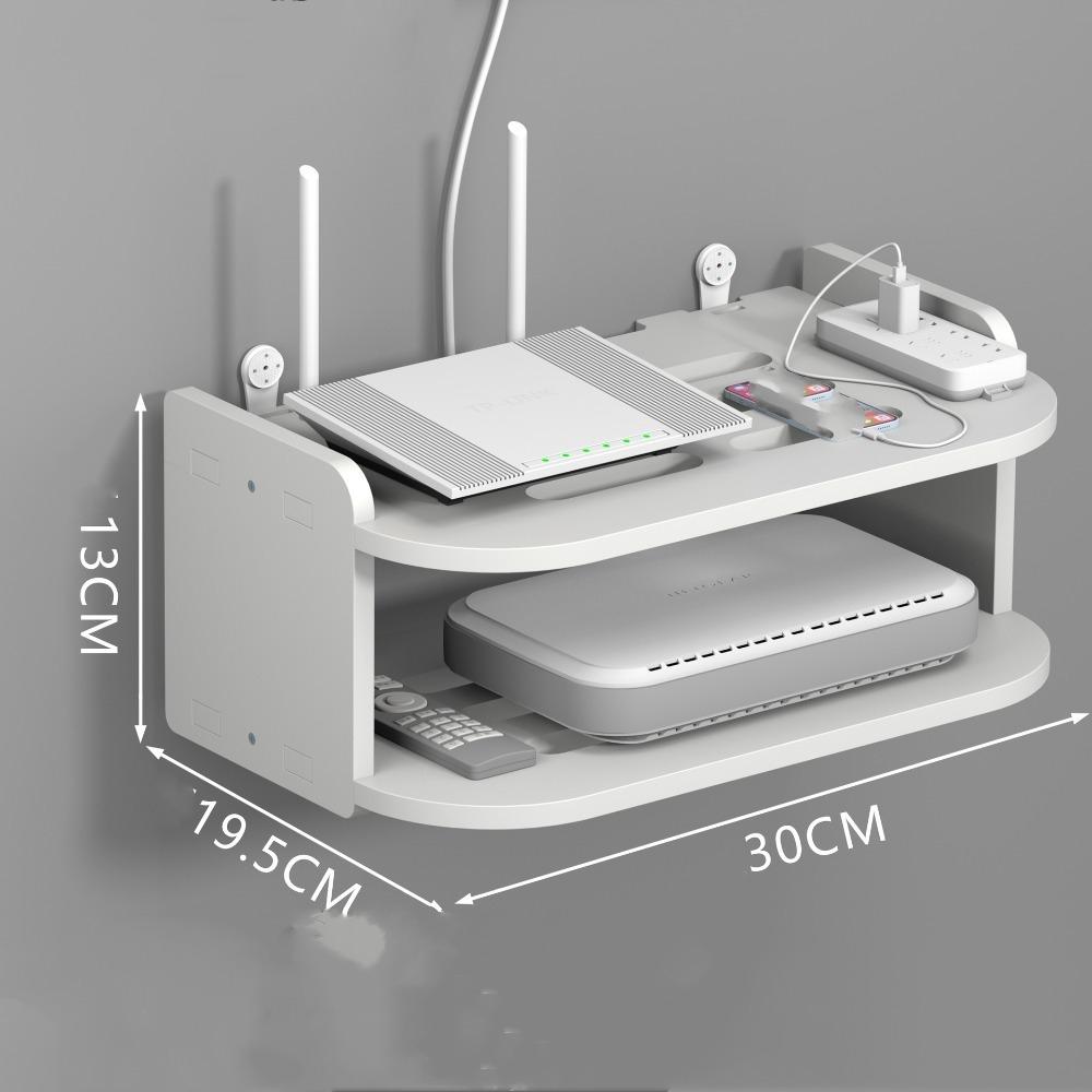 Úložný stojan směrovače bez průrazu na stěnu Set-Top Box Úložný organizér Wifi Závěsná police Domů