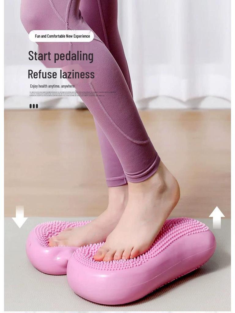 Inflatable Foot Stepper for Women's Yoga with Massage Function, Silent Home Exerciser