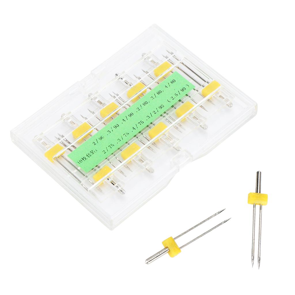 10-teiliges Nähmaschinen-Zwillingsnadel-Set, verschiedene Spezifikationen, Doppelnadeln, Zubehör