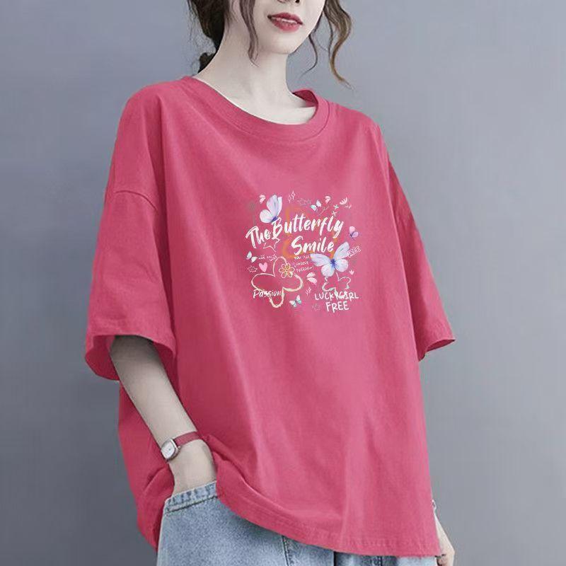2025 Summer New Short-sleeved Women's Cotton Casual Breathable T-shirt