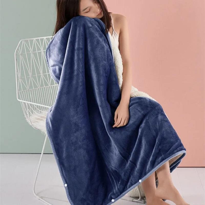 Winter Shawl Blanket Flannel Blanket Lamb Fleece Blanket Double Thick Coral Fleece Office Nap Blanket Small Blanket