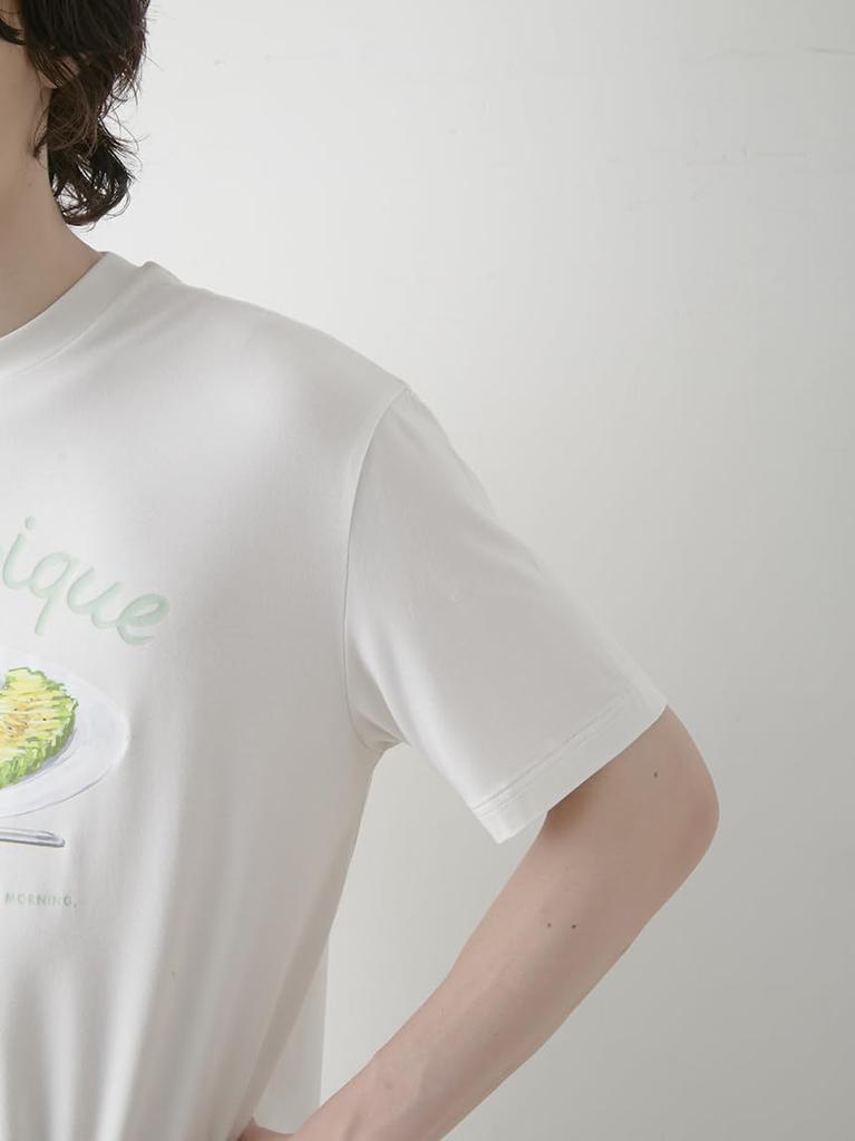 Gelato Pique HOMME Sunny Side Egg PHCT254931 OWHT L One-Point T-Shirt Men's