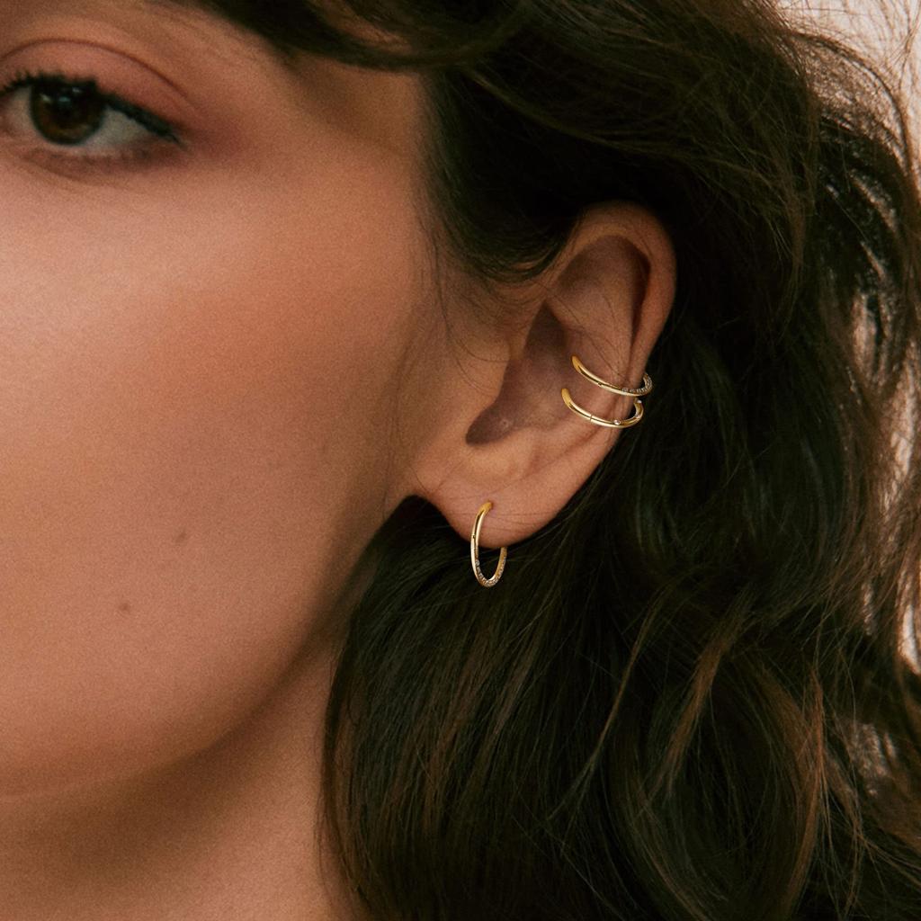 Drperfect 1 Stück Chirurgischer Stahl Nasenring für Damen Herren Septum Ring Clicker Conch Helix Knorpel Ohrringe Piercing Schmuck