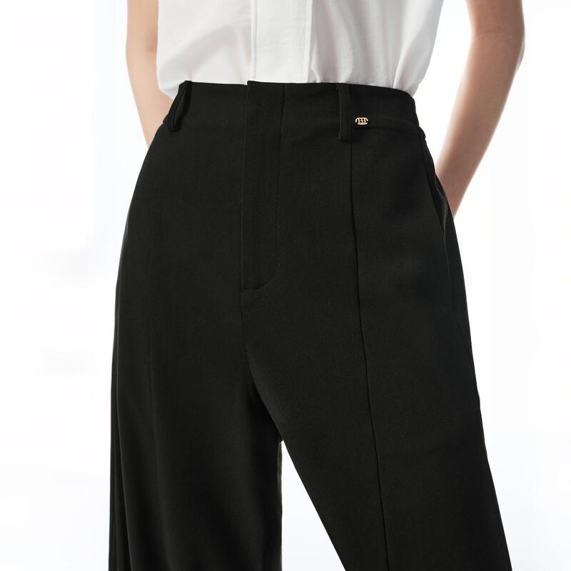 PEACEBIRD Women's Wide-Leg Straight-Fit Casual Trousers