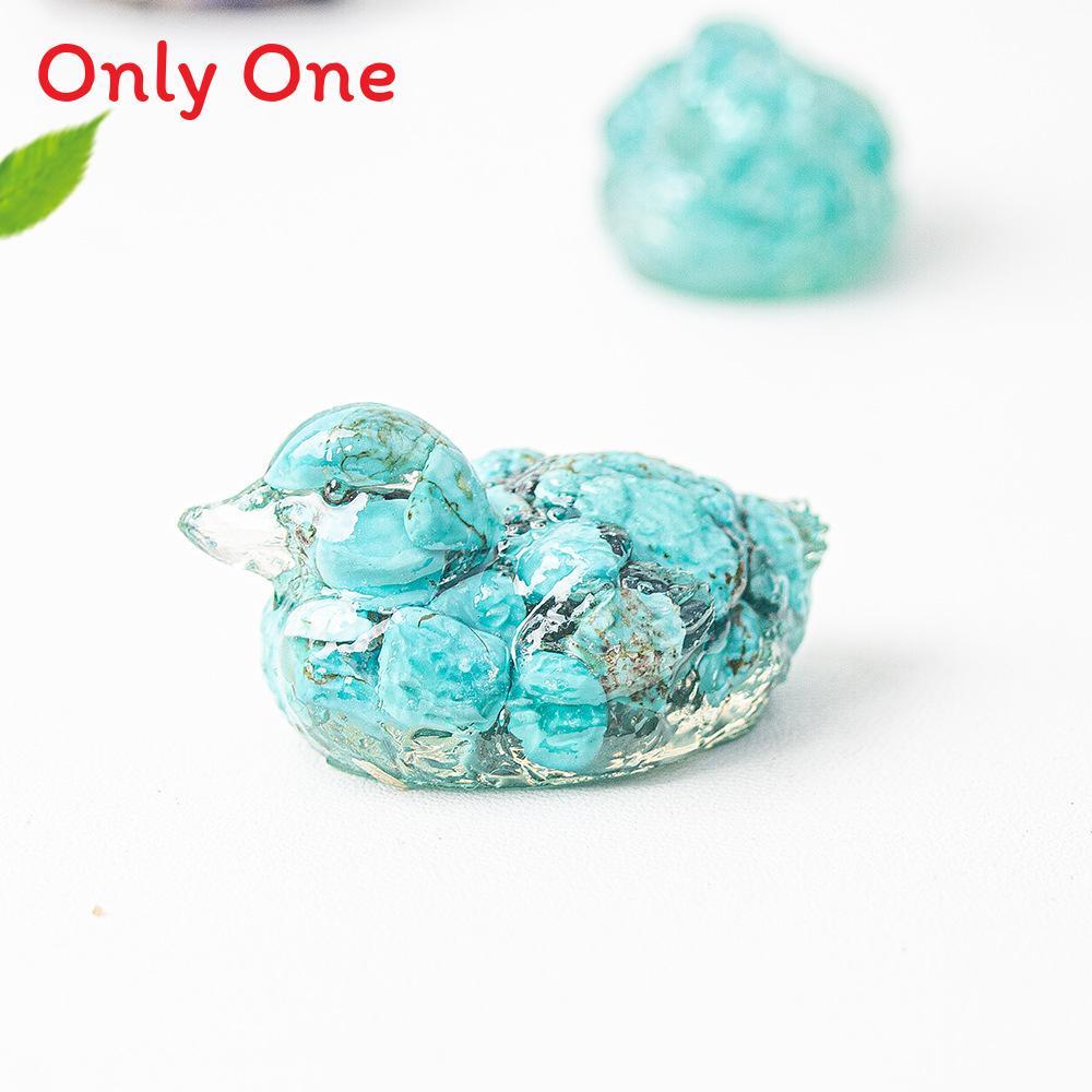 Water Crystal Resin Art Piece Duck Ornament For Home And Tabletop Decor