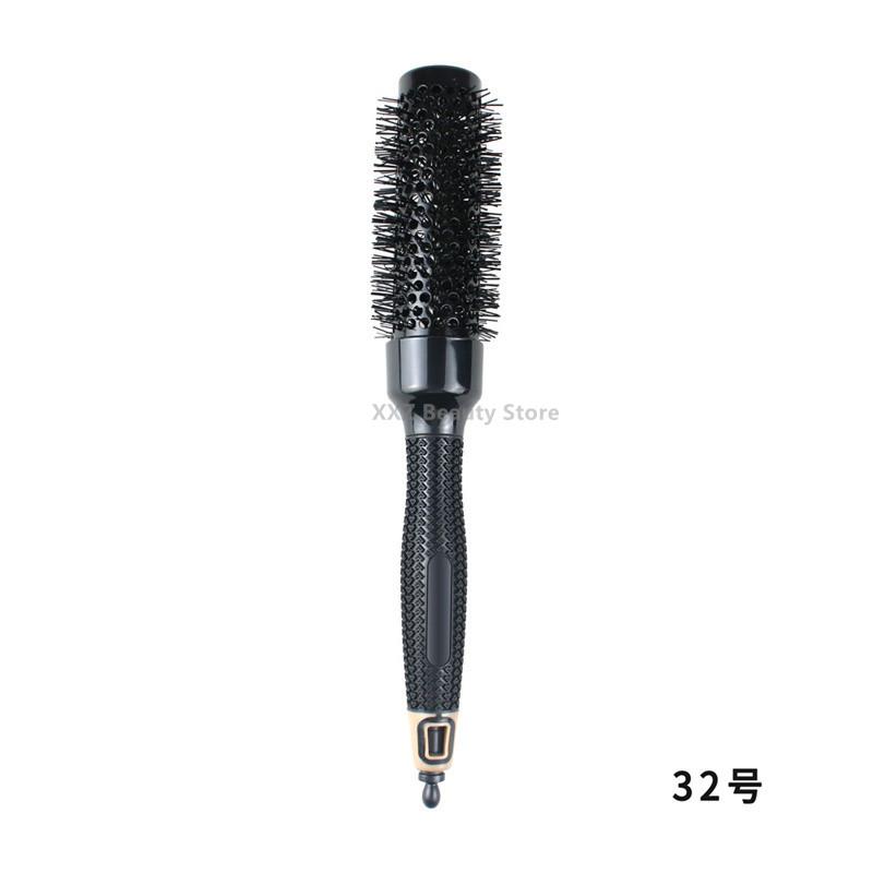 Professional 6pcs/set Black Boar Bristles Round Hair Comb Hairdressing Hair Curler Comb Anti-Static Barber Salon Styling Tools