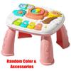 Baby Musical Activity Table Toy Early Educational Learning Piano Keyboard Steering Wheel Light Sound Infant Toddler Center