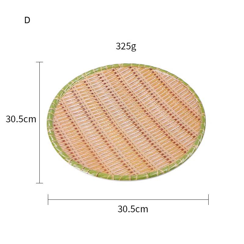 Imitation Bamboo Weaving  Pot Vegetable Plate Barbecue Plate Serving Plate Restaurant
