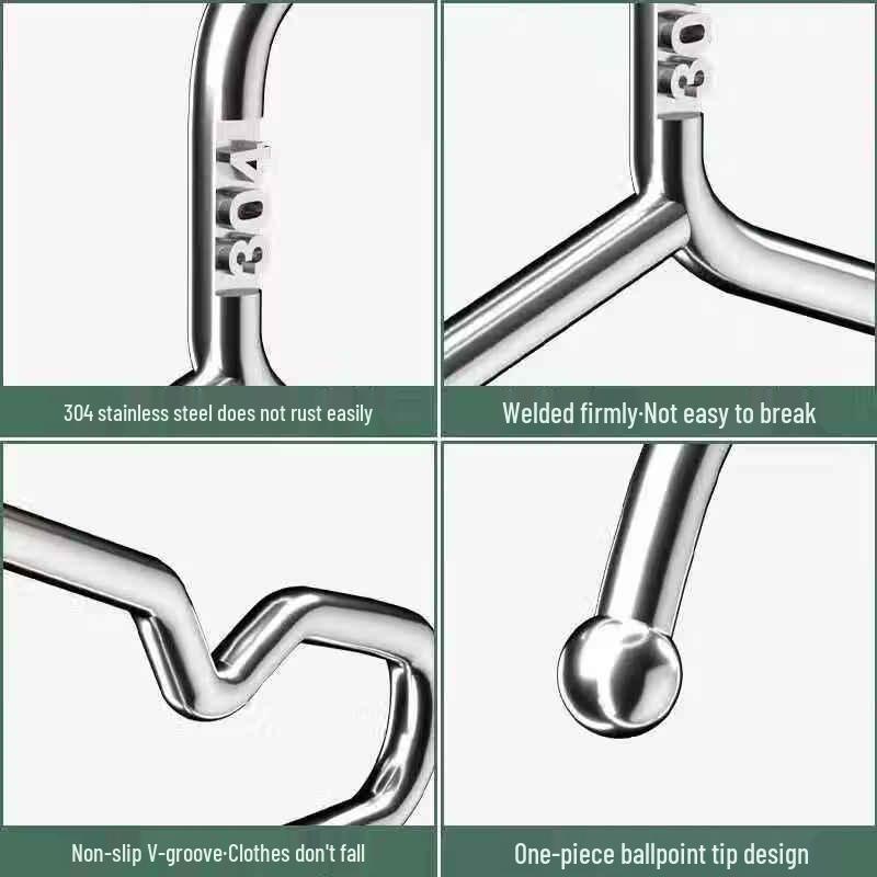 Durable 304 Stainless Steel Clothes Hangers