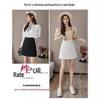 2024 High Waist Plus Size Black Midi Skirt for Women - Summer A-Line, Anti-Exposure, Slit, Slimming, Hip-Hugging Design