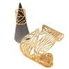 Vintage Leaf-Inspired Hollow Line Bracelet & Ring Set – Elegant European & American Fashion Jewelry