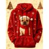 New 3D Printed Flannel Christmas Hooded Pullover - Fashionable, Loose Sweatshirt